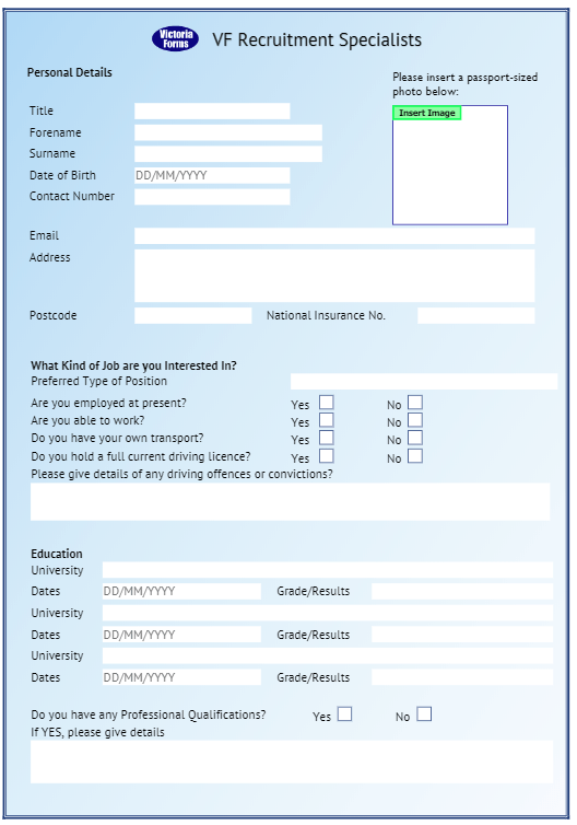 Recruitment/Staffing Agencies Victoria Forms