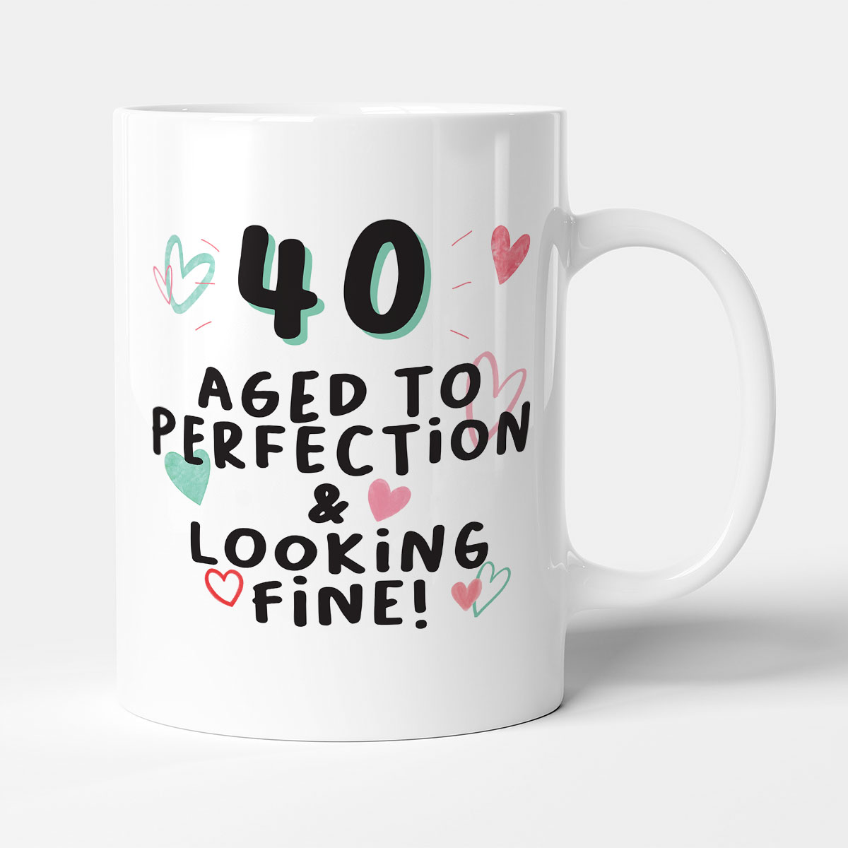 Aged To Perfection Gift 40th Birthday Mug Victorian Print