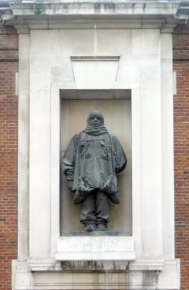 Ernest H. Shackleton Monument, Royal Geographical Society, London, by
