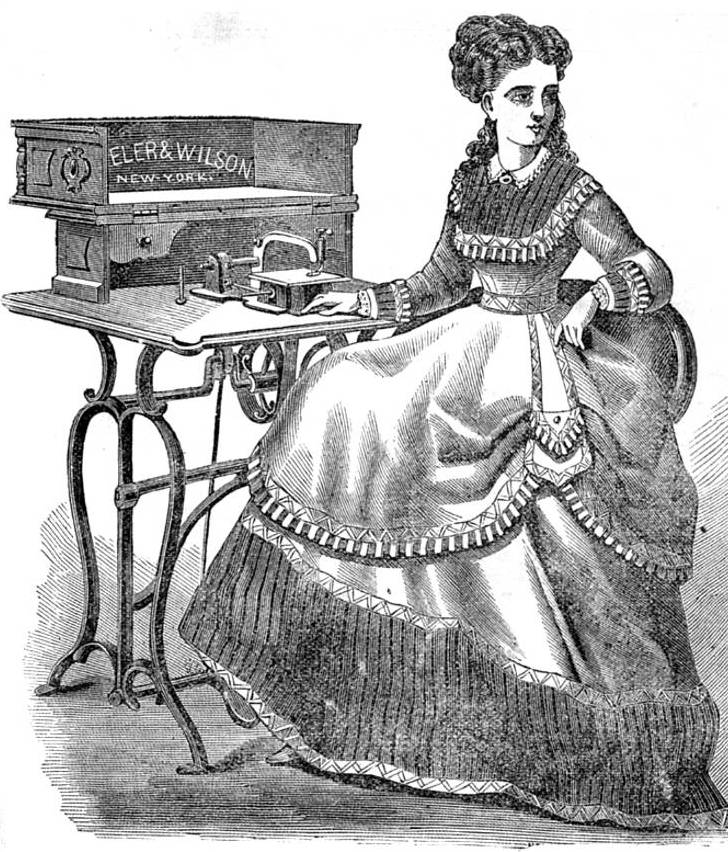 “Sewing Machine Costume.” Butterick Catalogue (c. 1869)