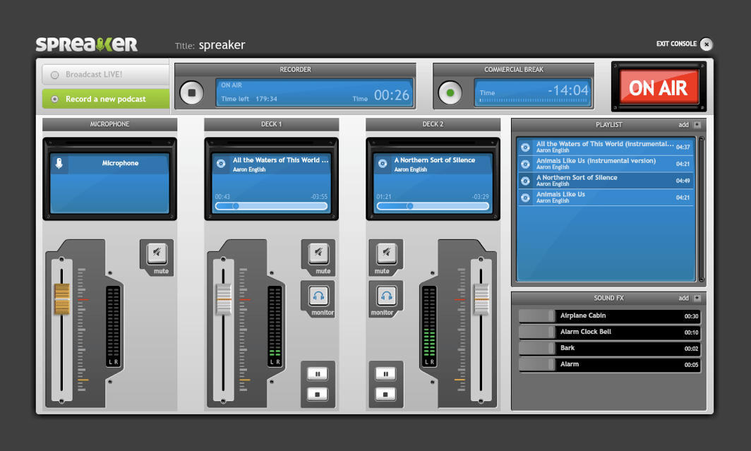 Crea tu Estación de Radio Gratis con Spreaker