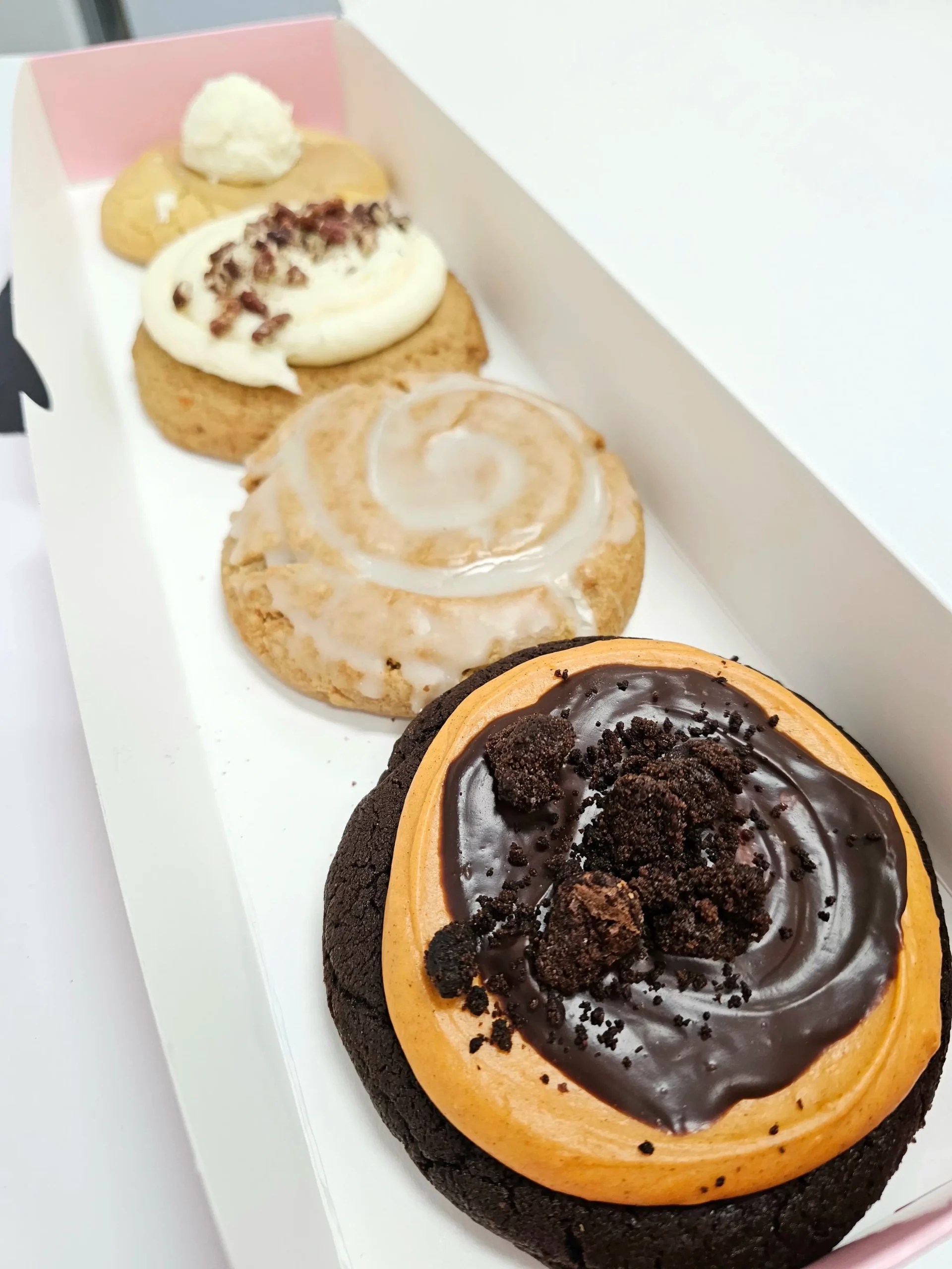 Crumbl Cookie Review Pumpkin Brownie, Carrot Cake, Buttermilk Pancake