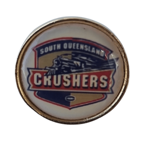 1995 South Queensland Crushers ARL Logo Bensons Pin Badge Victory Badges