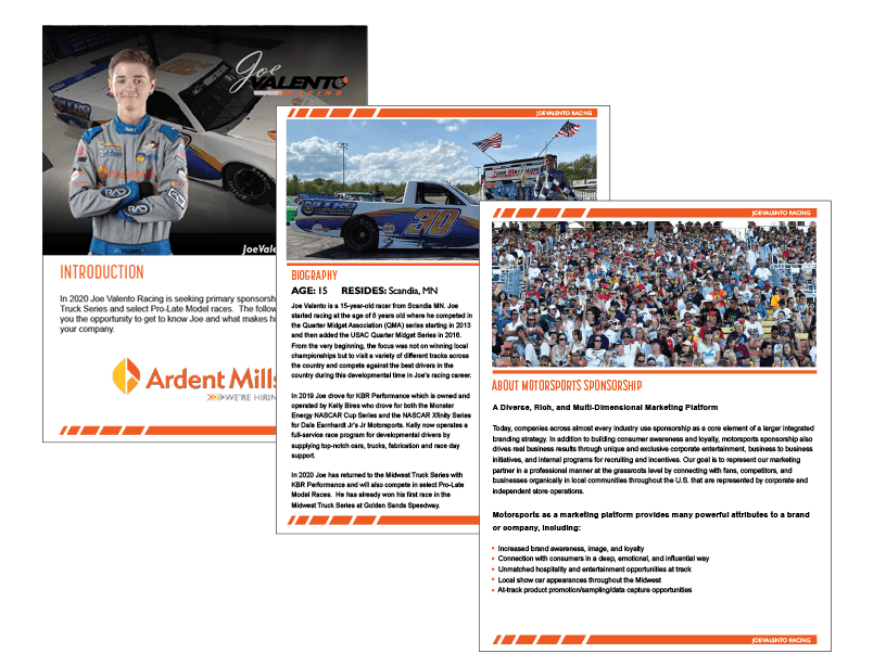 Marketing Decks Victory Lane Design Driver and Race Team sites