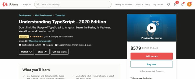 4 คอร์สสอน TypeScript ออนไลน์คุณภาพเยี่ยมที่เรียนแล้วต่อ