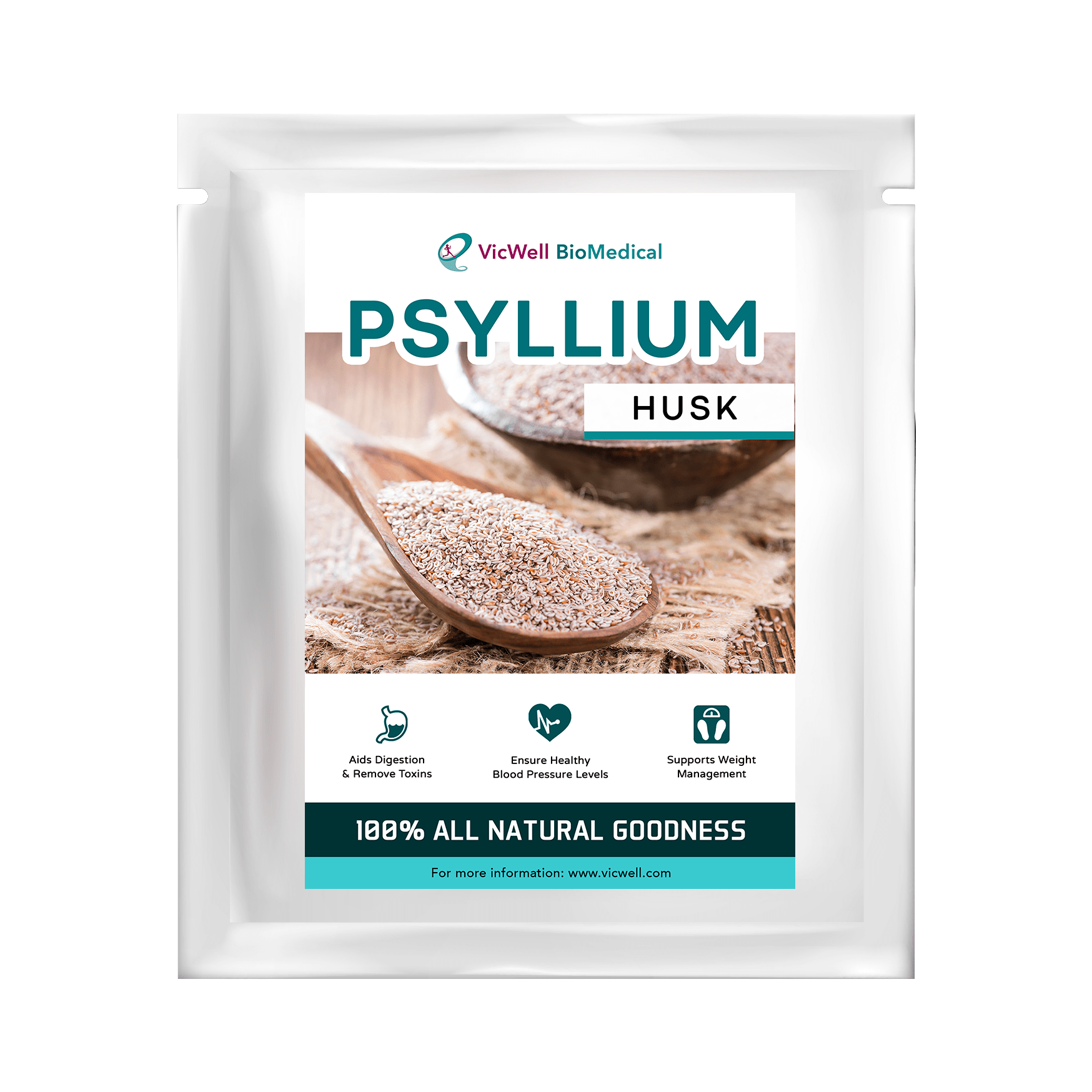 Physillium Husk (100g) VicWell BioMedical Pte Ltd