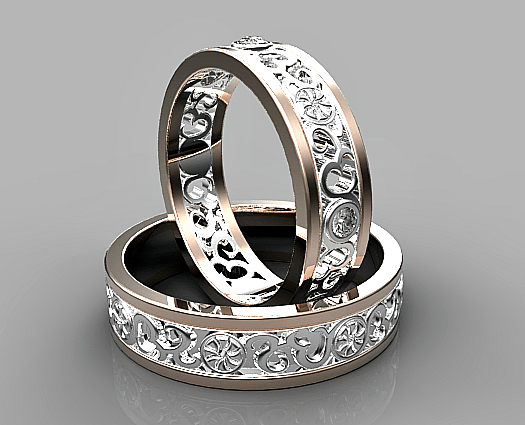 Gold Diamond Wedding Bands For Her Photos