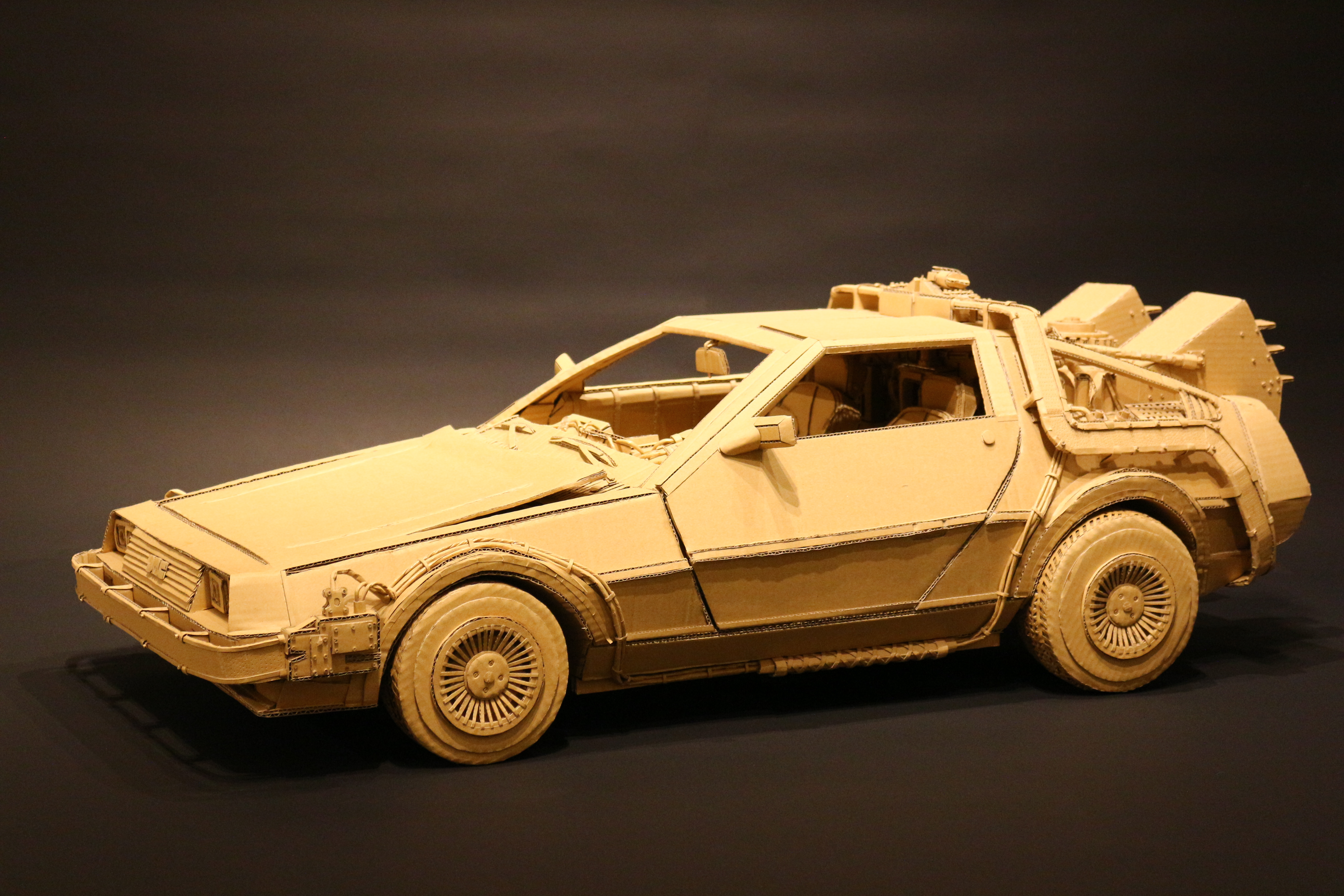 Cardboard Artist Crafts SciFi Sculptures Out of Packing