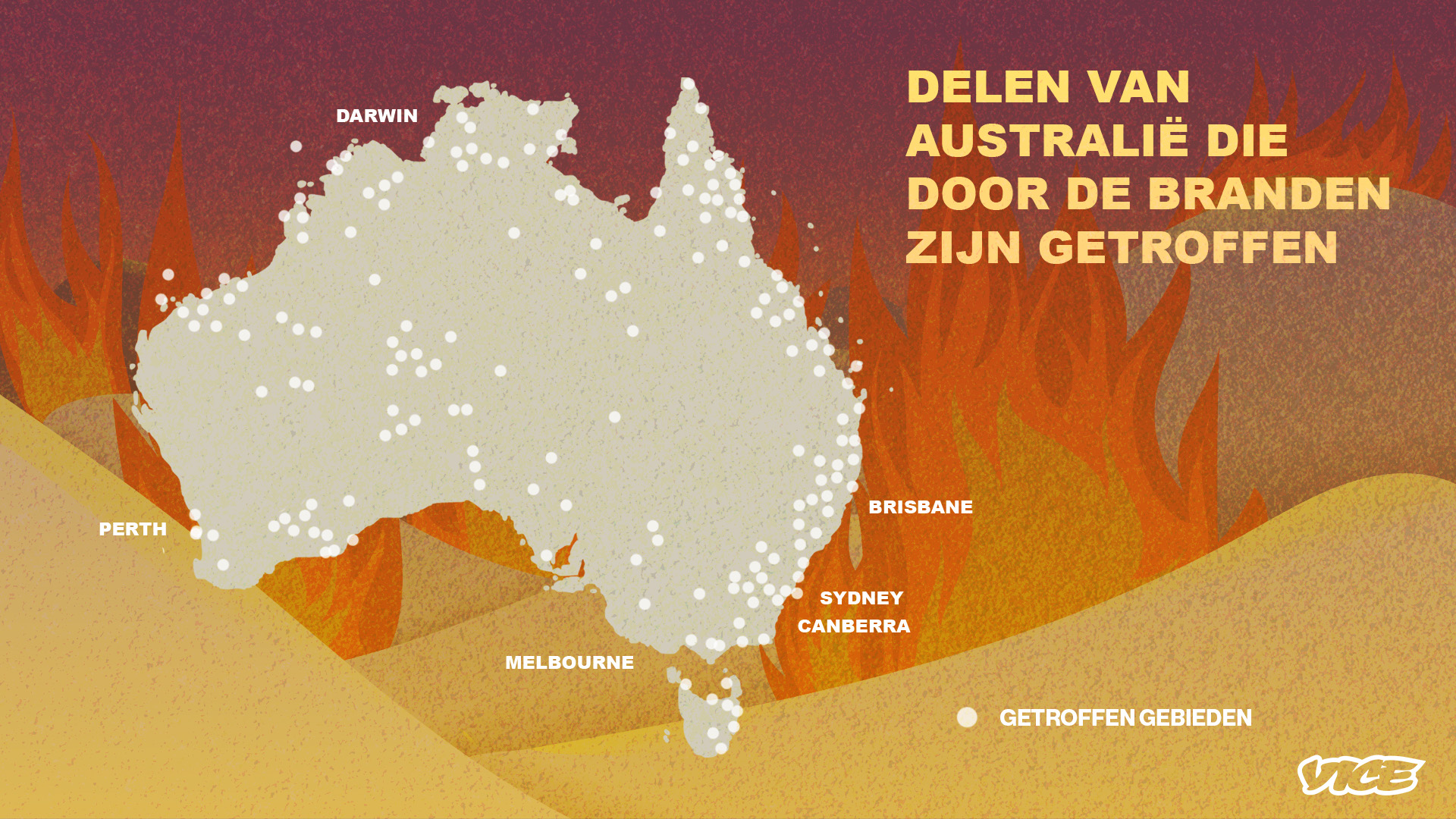 Kaart Bosbranden Catalonie Infografieken tonen hoe erg de bosbranden in Australië zijn VICE