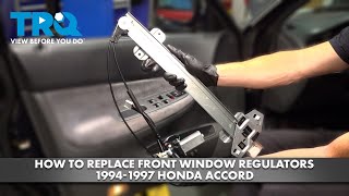How to Replace Front Window Regulators 1994-1999 Honda Accord | 1A Auto