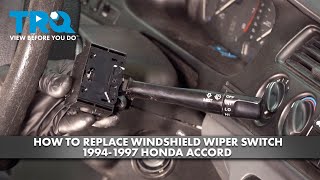 How to Replace Windshield Wiper Switch 1994-1997 Honda Accord | 1A Auto