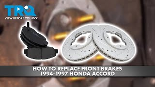How to Replace Front Brakes 1994-1997 Honda Accord | 1A Auto