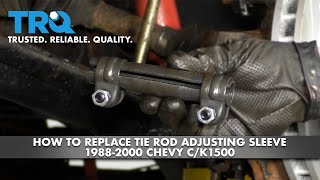 How to Replace Tie Rod Adjusting Sleeve 1988-2000 Chevy CK1500 | 1A Auto