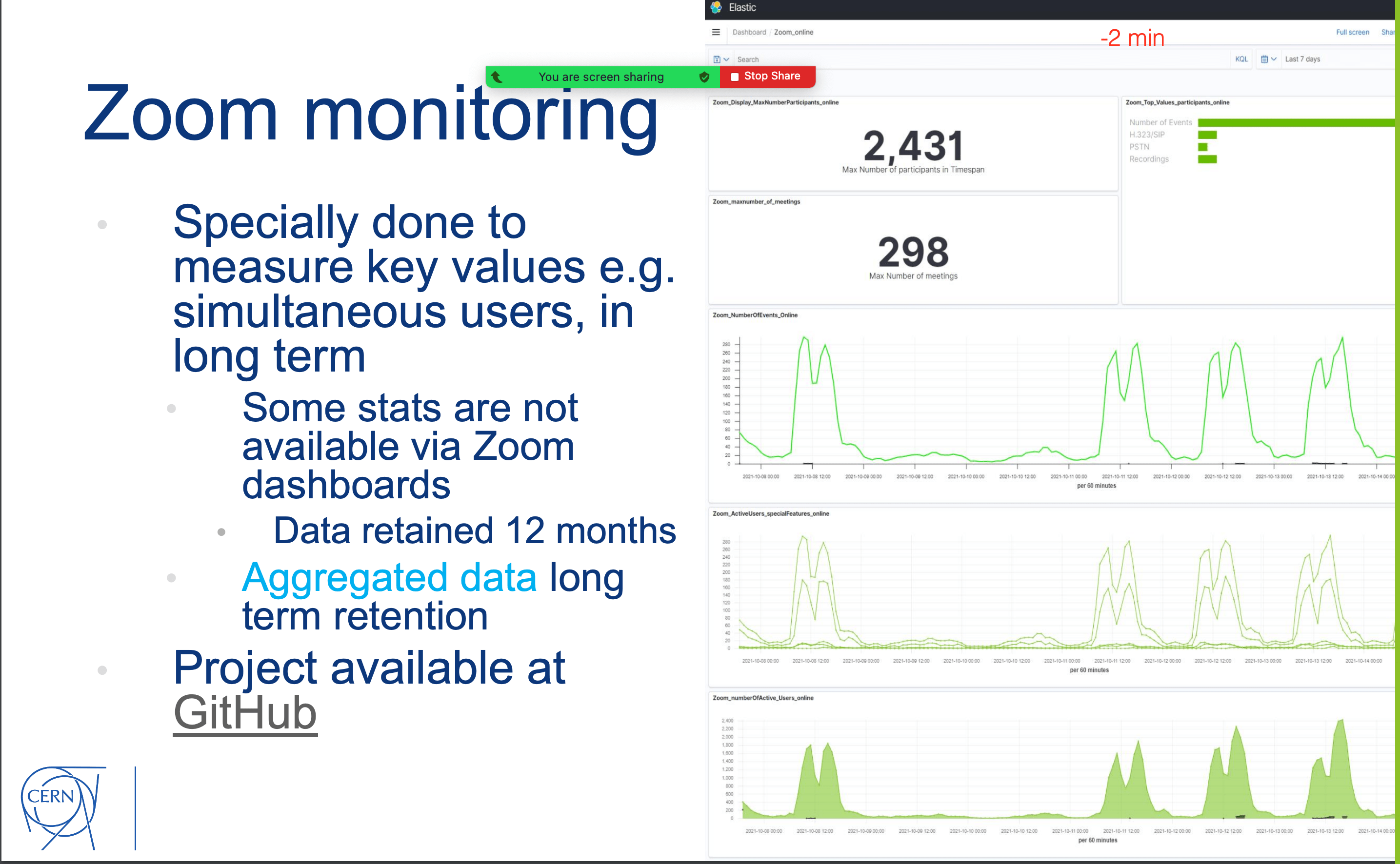 Countdown clock CERN VideoConference service user docs