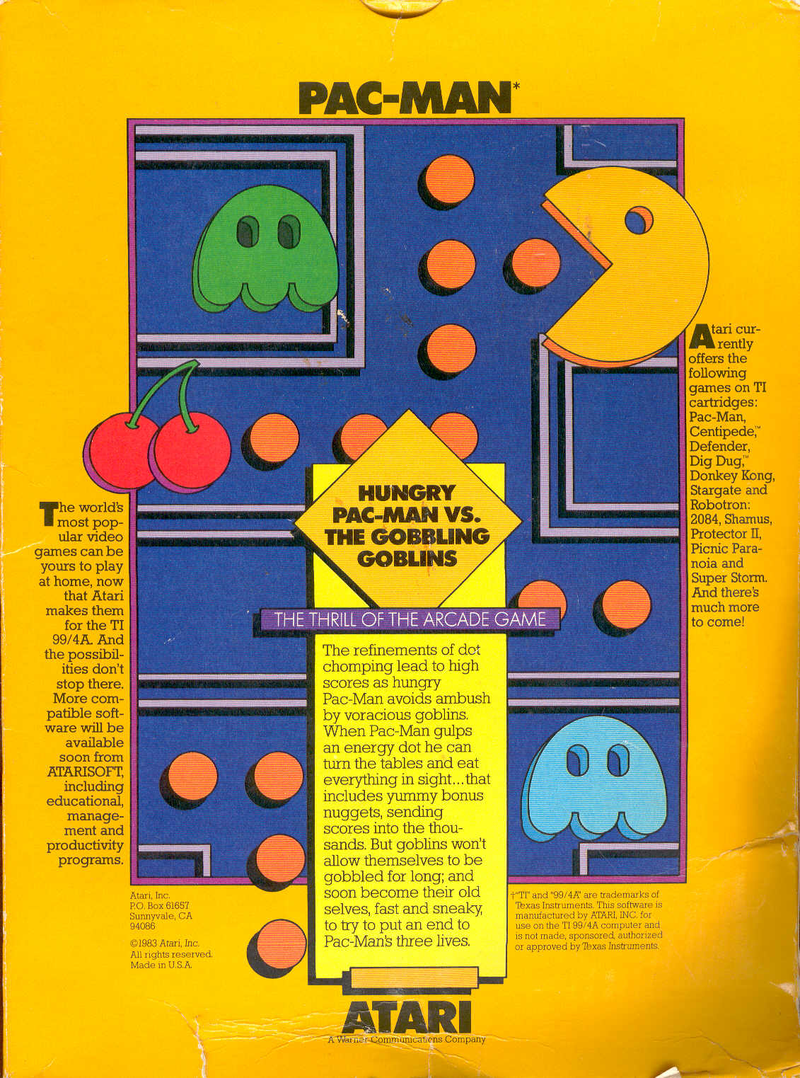 TI99/4A Videogame House PacMan