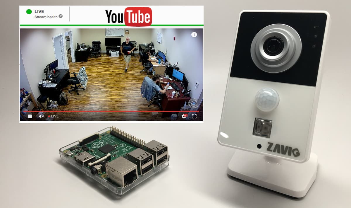 Raspberry Pi IP Camera YouTube Live Video Streaming Server