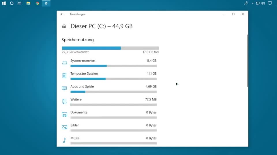 Windows 10 So verraten Hausmittel die SpeicherplatzBelegung