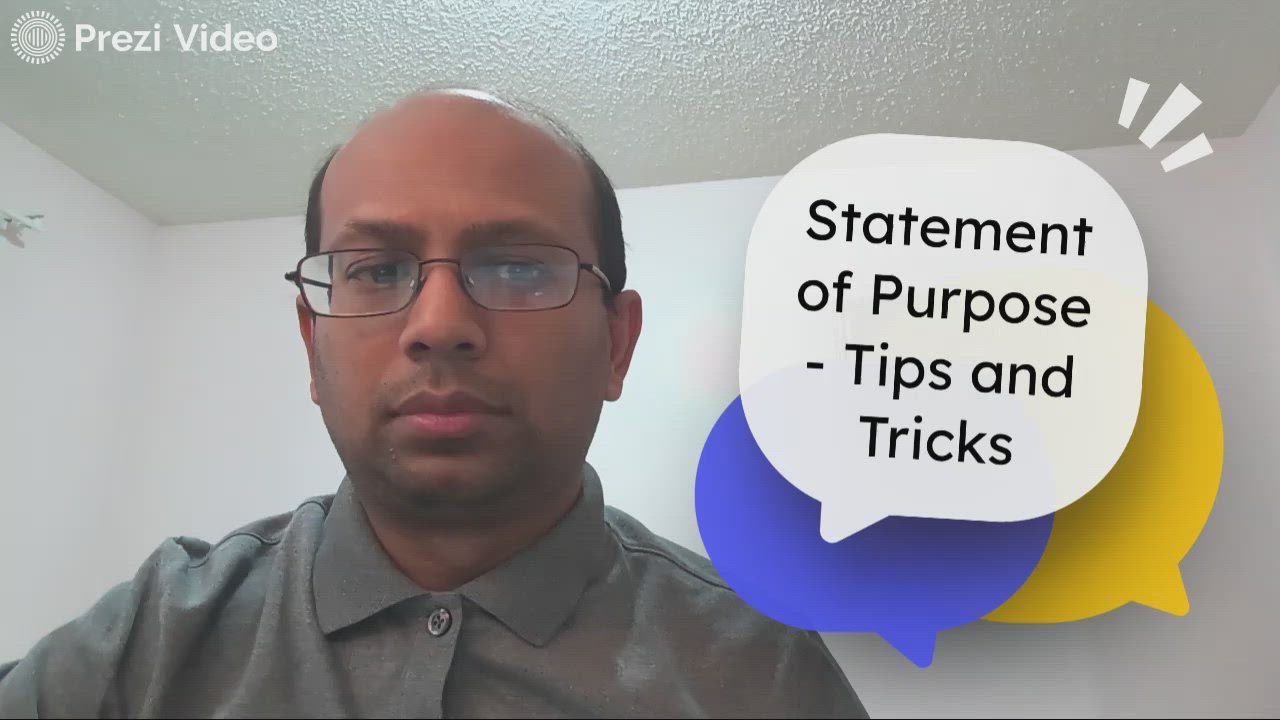 Statement of Purpose Tips and Tricks by Shahriar Rozen on Prezi Video