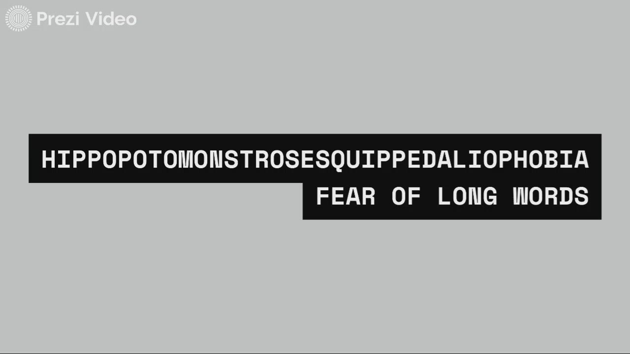 Hippopotomonstrosesquippedaliophobia fear of long words by Simon