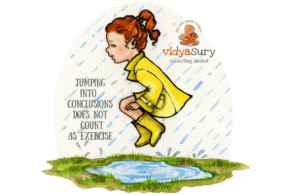 Jumping to Conclusions AtoZChallenge Vidya Sury, Collecting Smiles