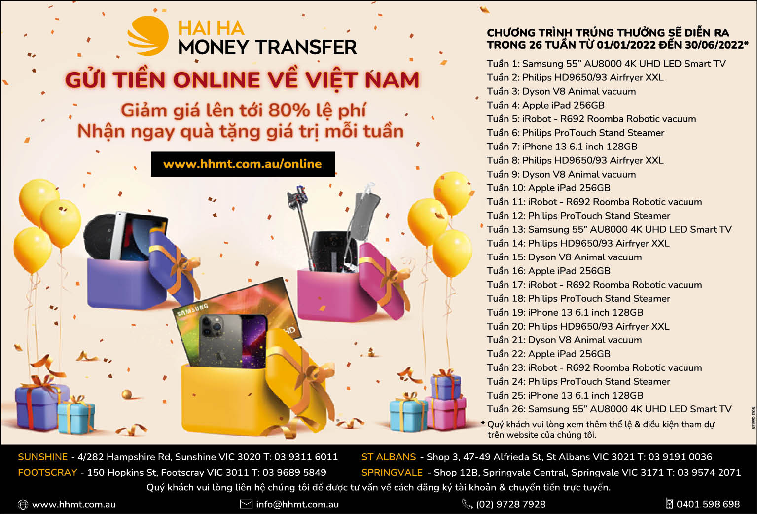 Hai Ha Money Transfer Chuyển tiền tốt nhất tại Springvale, Melbourne
