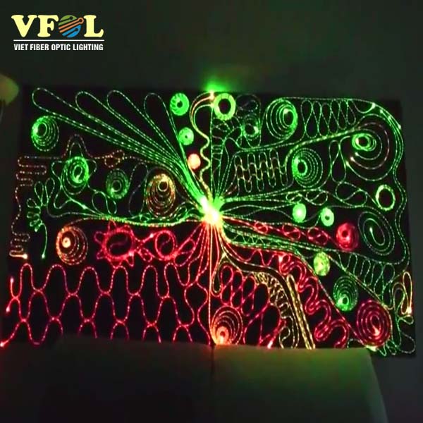 Art Patterned Fiber Optic Wall
