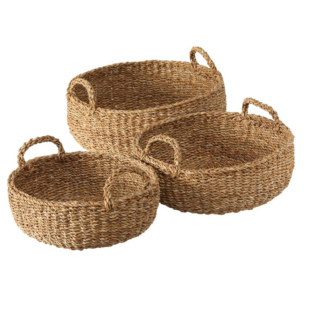 Seagrass Storage Basket sku C00195 Wholesale/ Viettime Craft