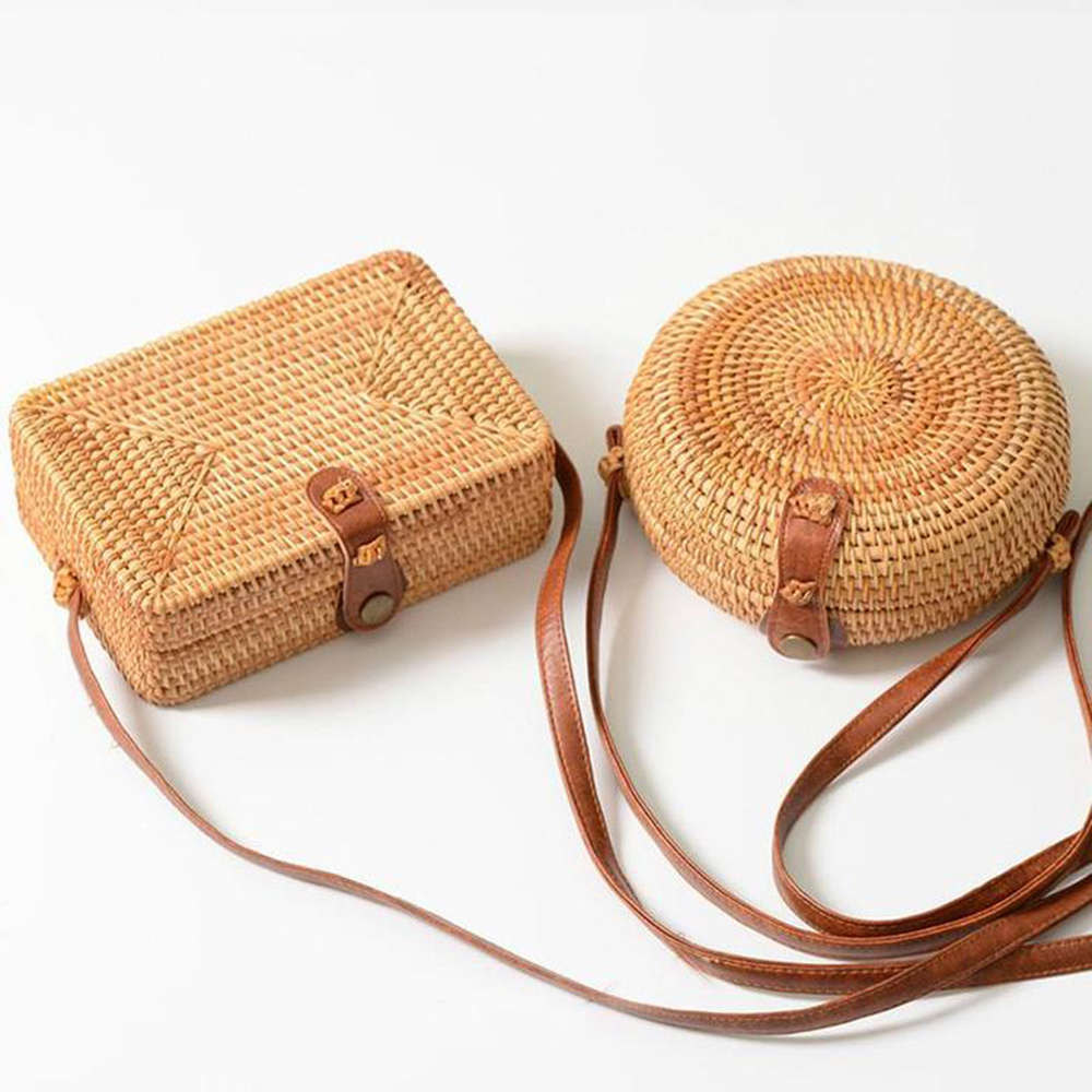 Female Rectangle Rattan Rattan Bag sku M00526/ Viettime Craft
