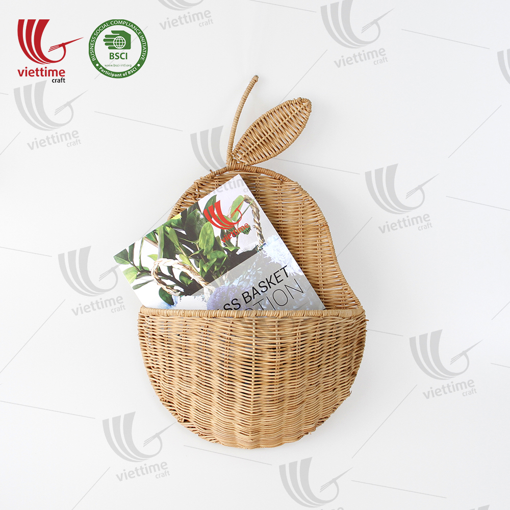 Pear Rattan Hanging Basket Wholesale/ Viettime Craft