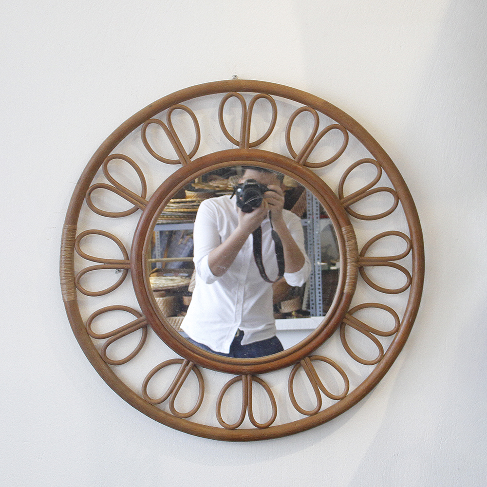 Rattan Mirror sku M00680/ Viettime Craft JSC in Vietnam