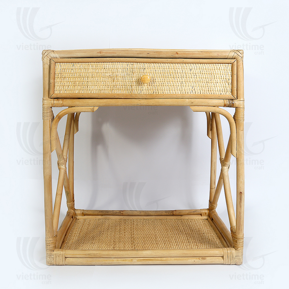 Rattan Bedside Table Sku M00267 Wholesale/ Viettime Craft JSC