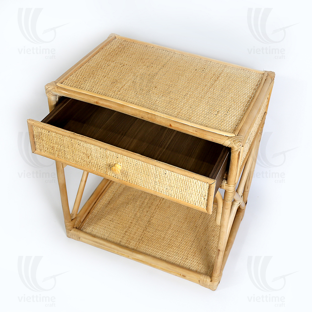 Rattan Bedside Table Sku M00267 Wholesale/ Viettime Craft JSC