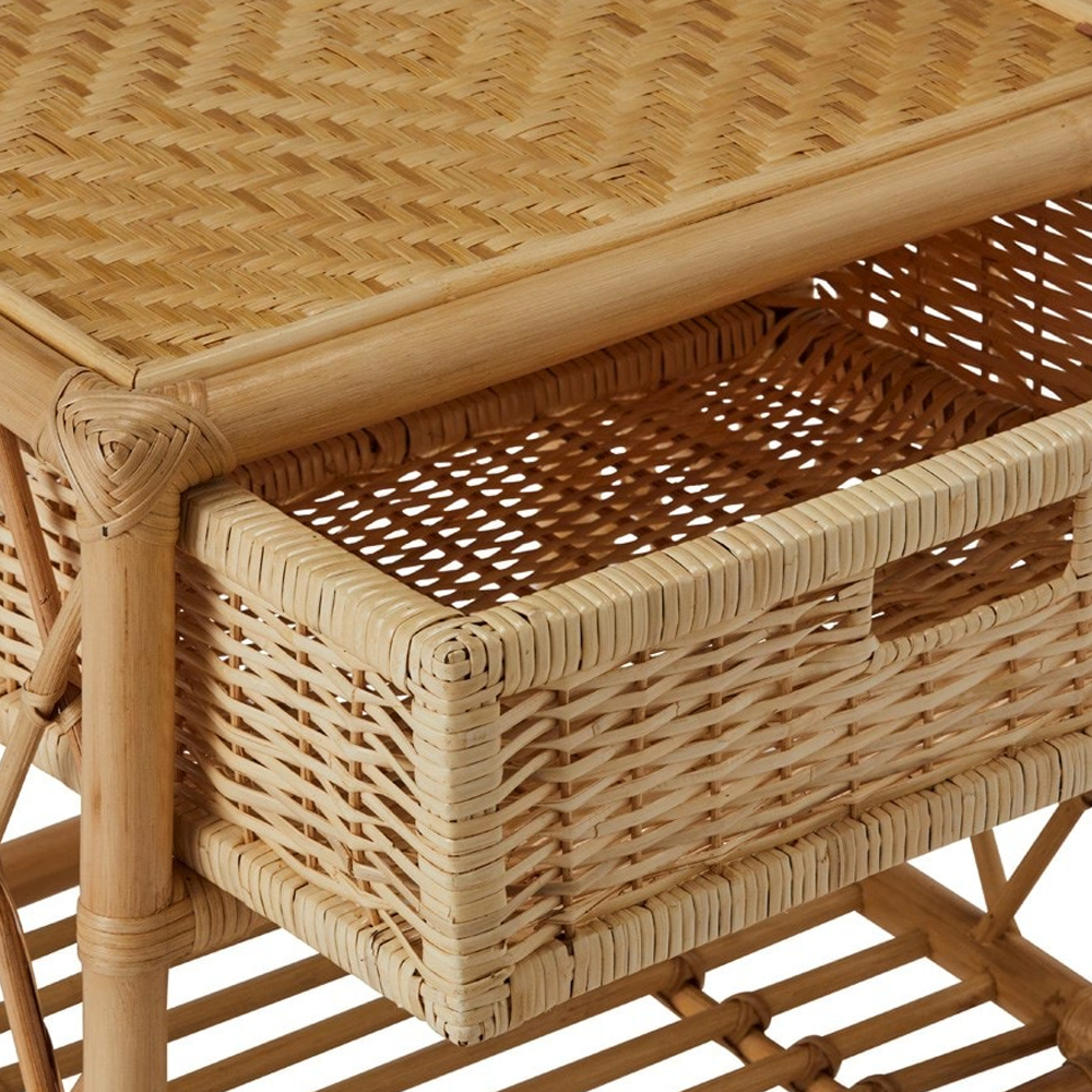 Rattan Bedside Table Sku M00265 Wholesale/ Viettime Craft JSC