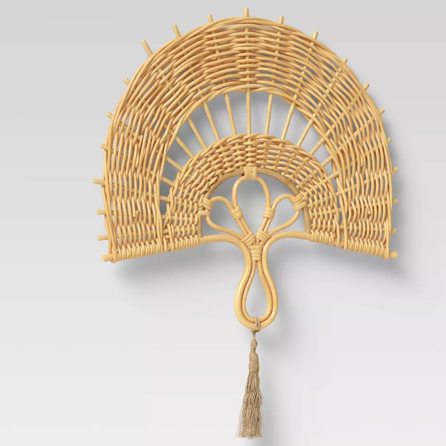 Rattan Fan Wall Decor sku M00117 from Viettime Craft Wholesale
