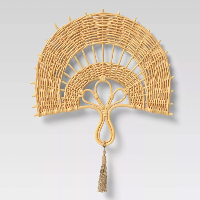 Rattan Fan Wall Decor sku M00117 from Viettime Craft Wholesale