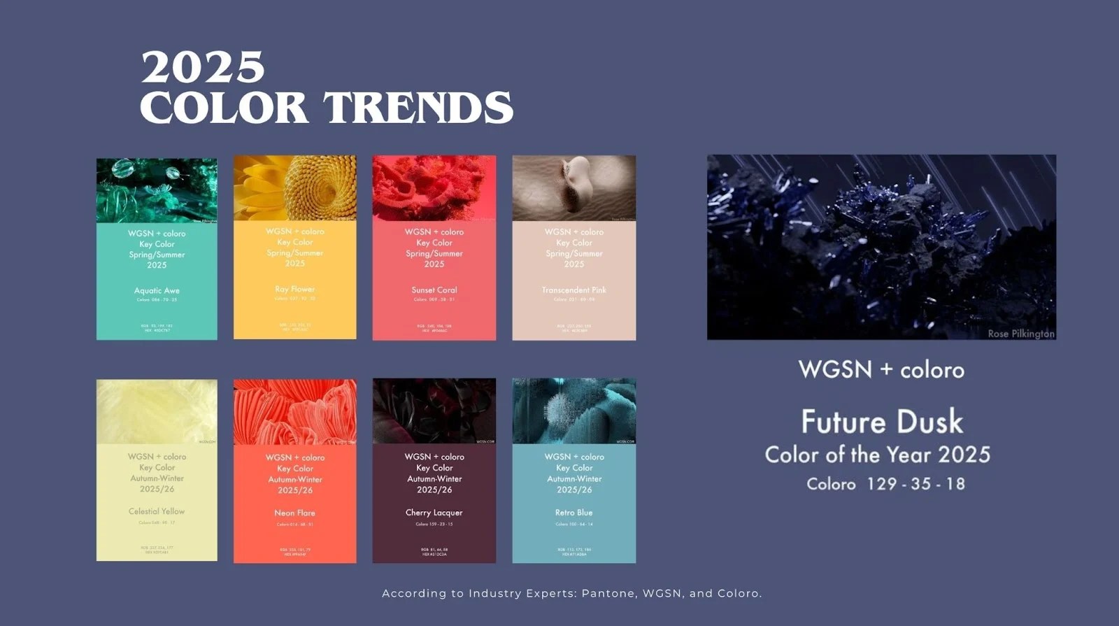 2025 COLOR TRENDS Trending colors for handmade products