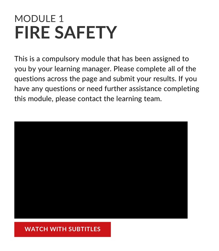 Learning module Fire safety Part 1 Example