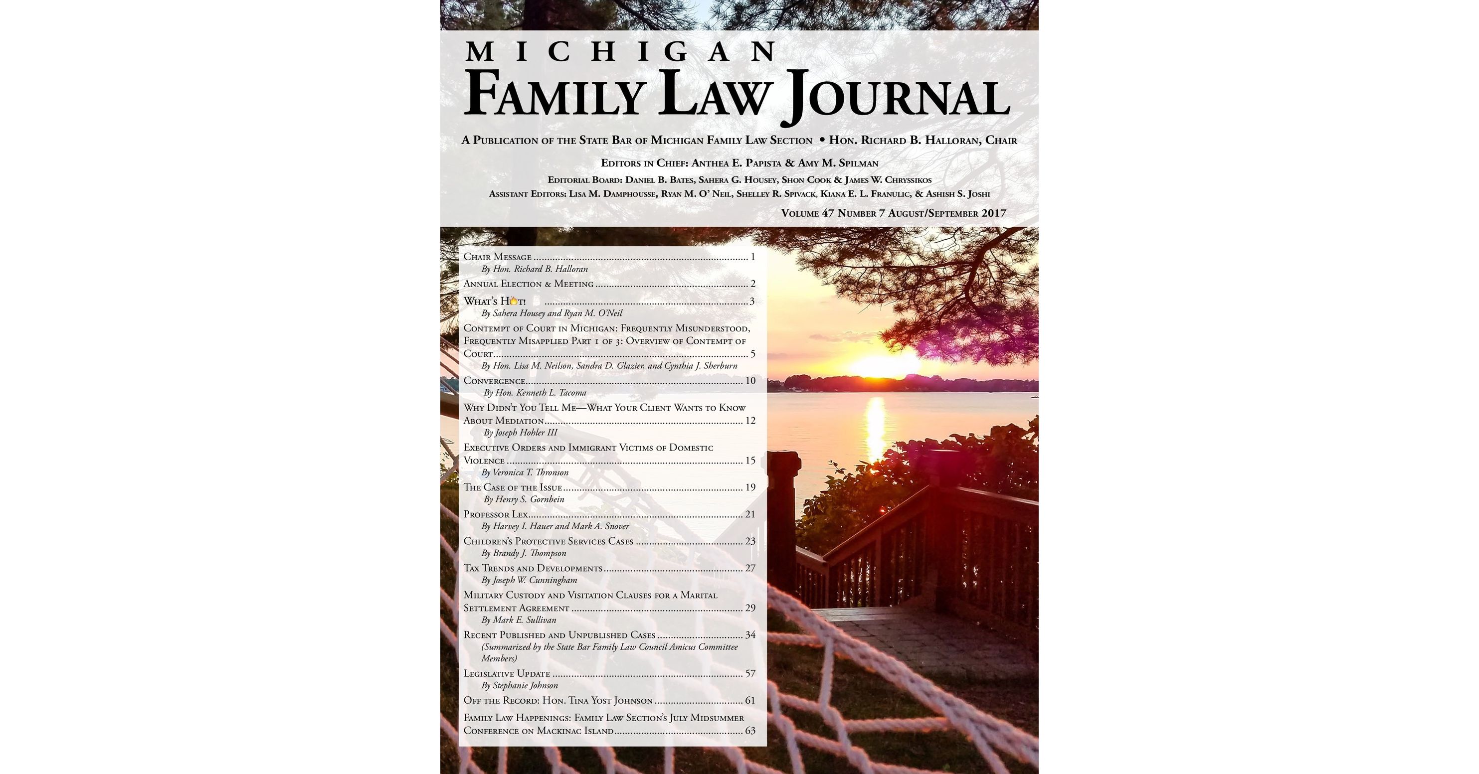 Family Law Journal—August 2017