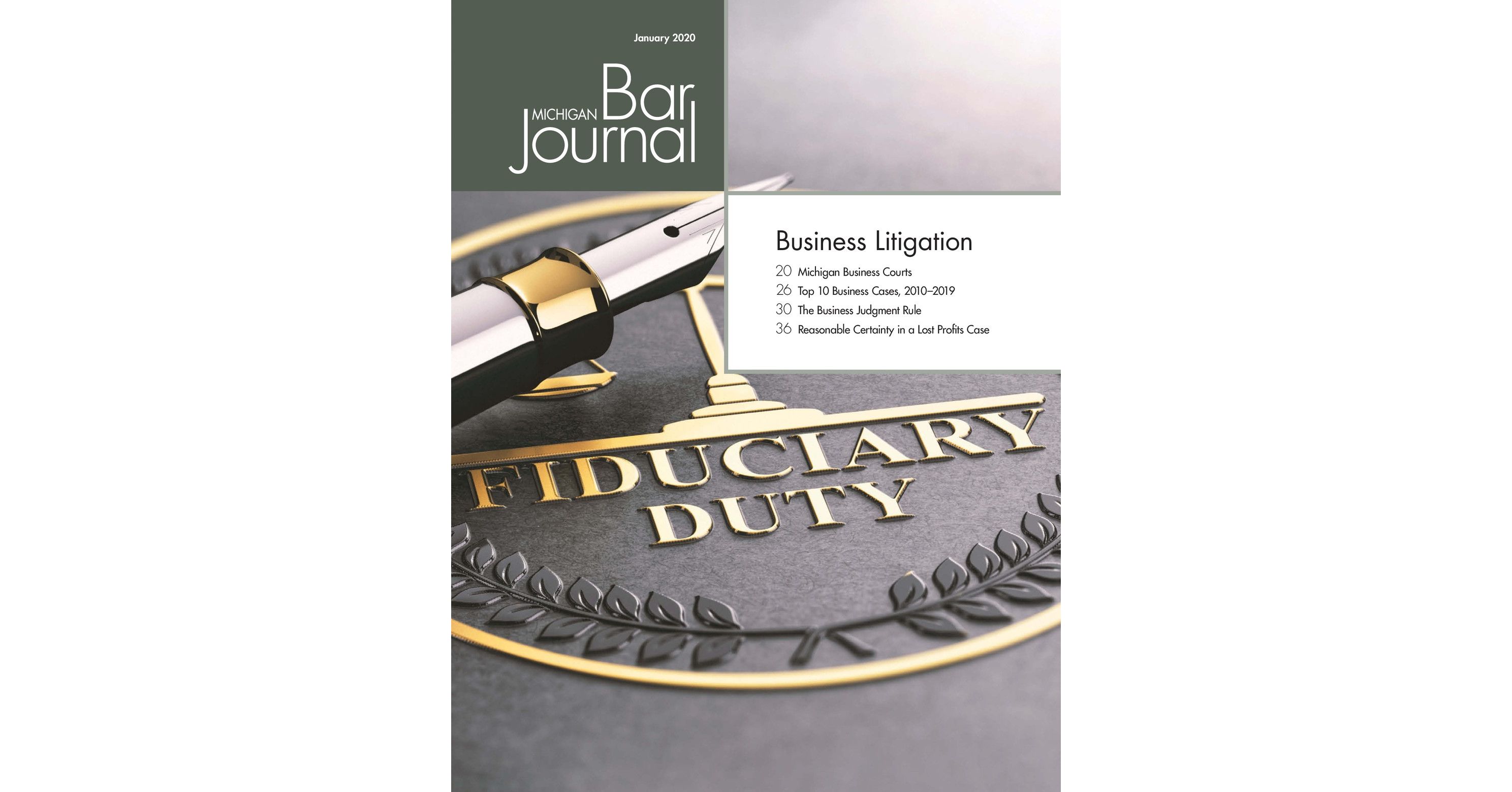 Michigan Bar Journal January 2020