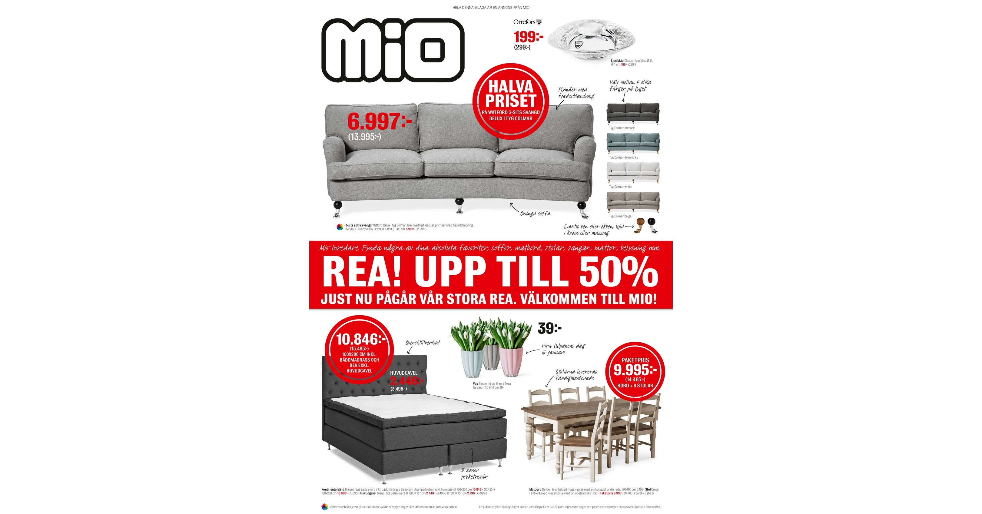 mio rea soffor Rea Upp Till 50% – Nu Pågår Vår Stora Rea På Mio!