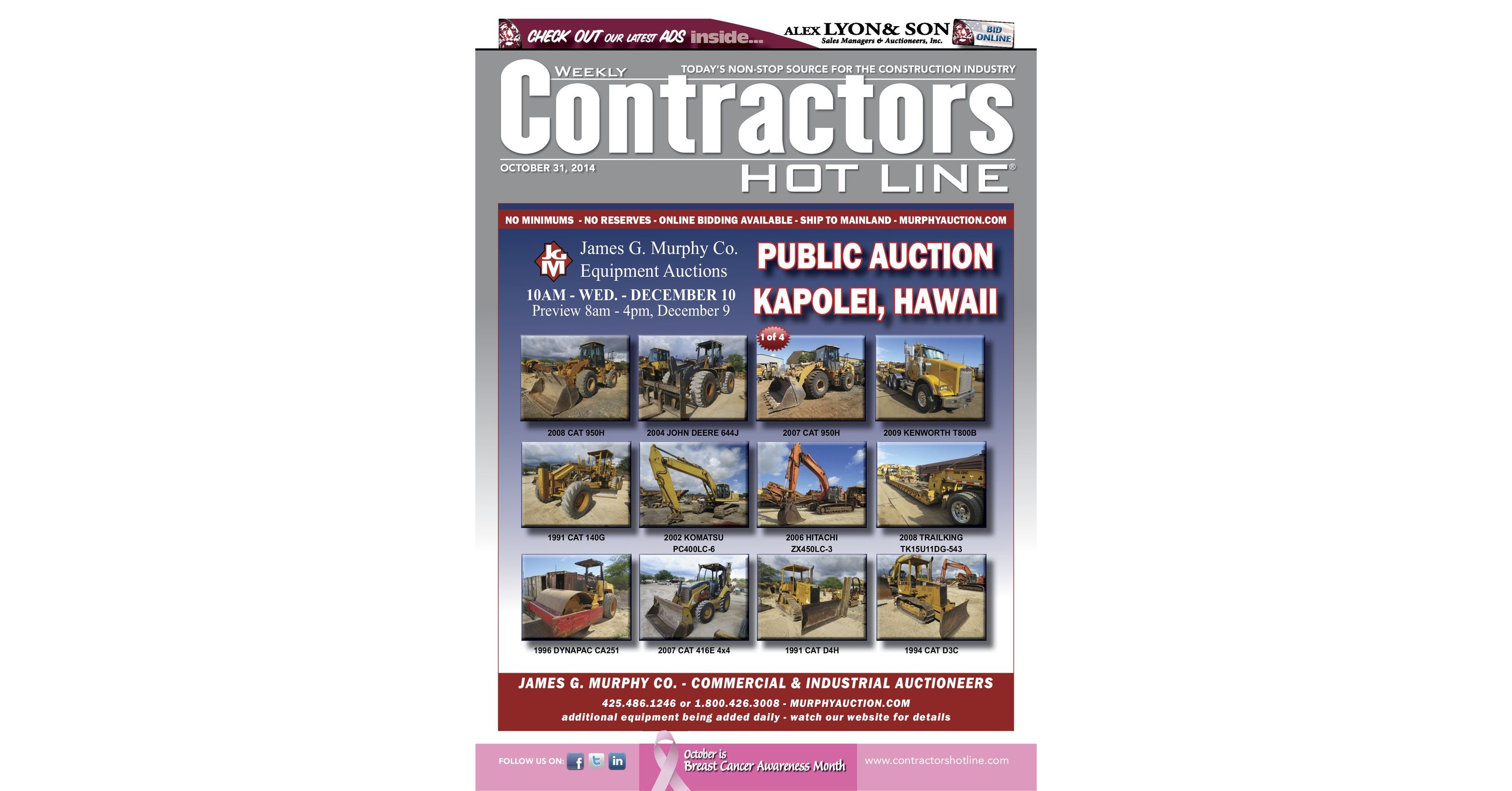 Contractors Hot Line 2014 Oct 31