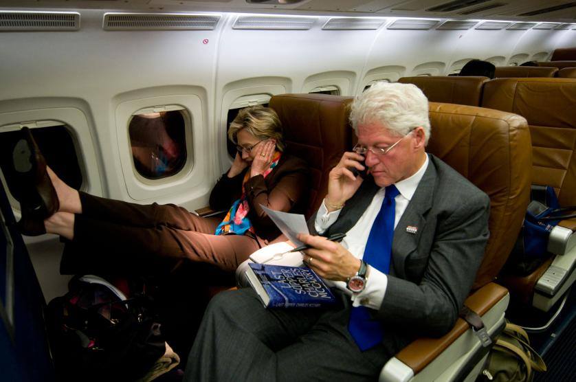 Hillary Clinton's Feet on the Aircraft Bulkhead What Do You Think