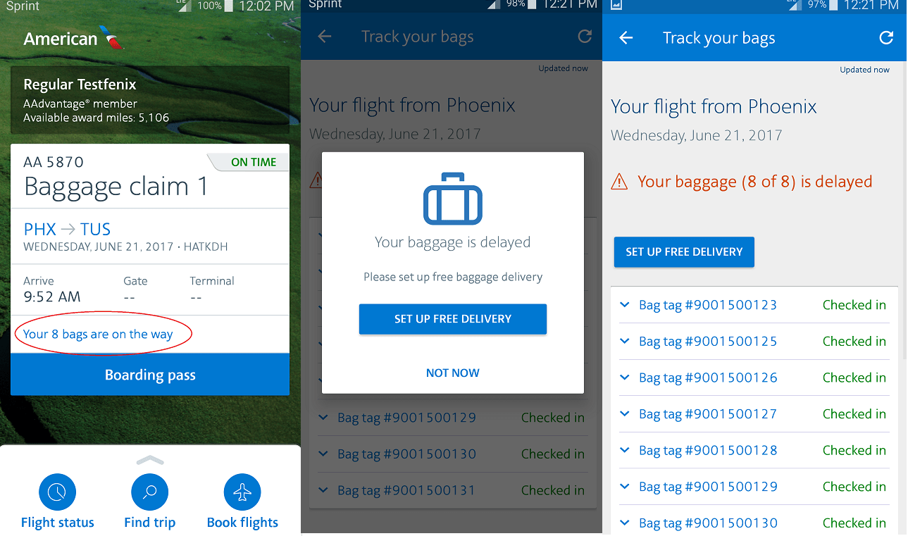 American Introduces New Delayed Baggage Push Notifications and Mobile Lost Bag Claims View