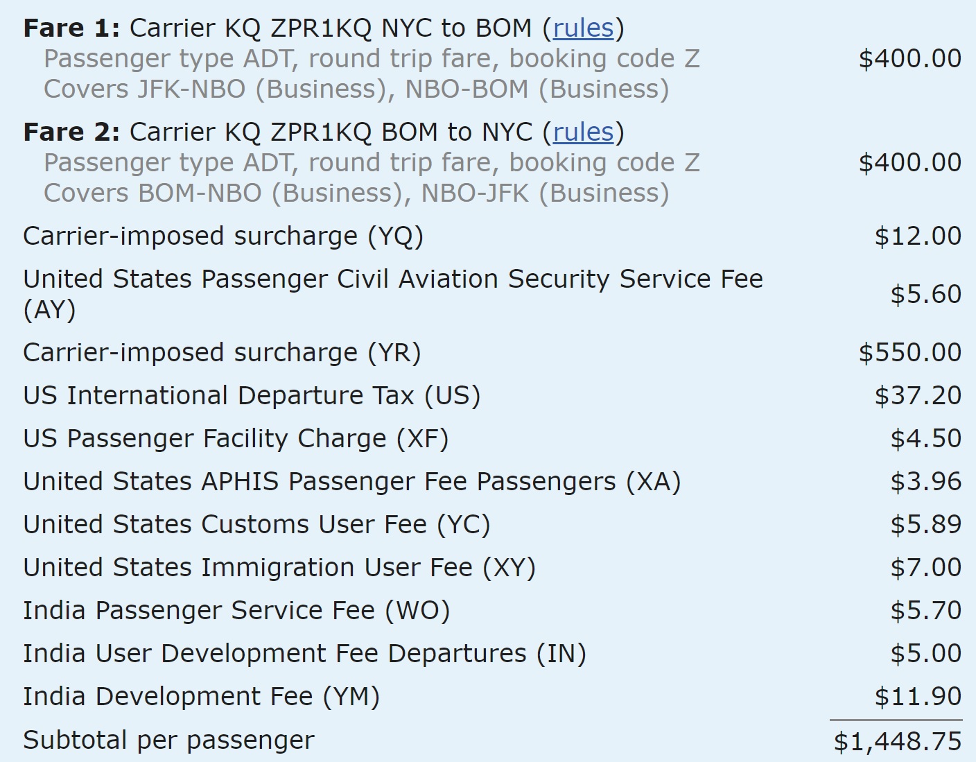 Alert New York Mumbai Business Class Less Than 1450 Roundtrip