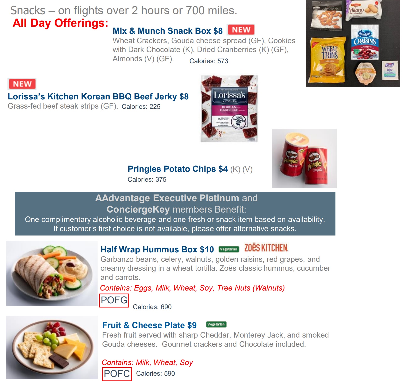 New Zoës Kitchen Food For Sale On American Airlines View from the Wing