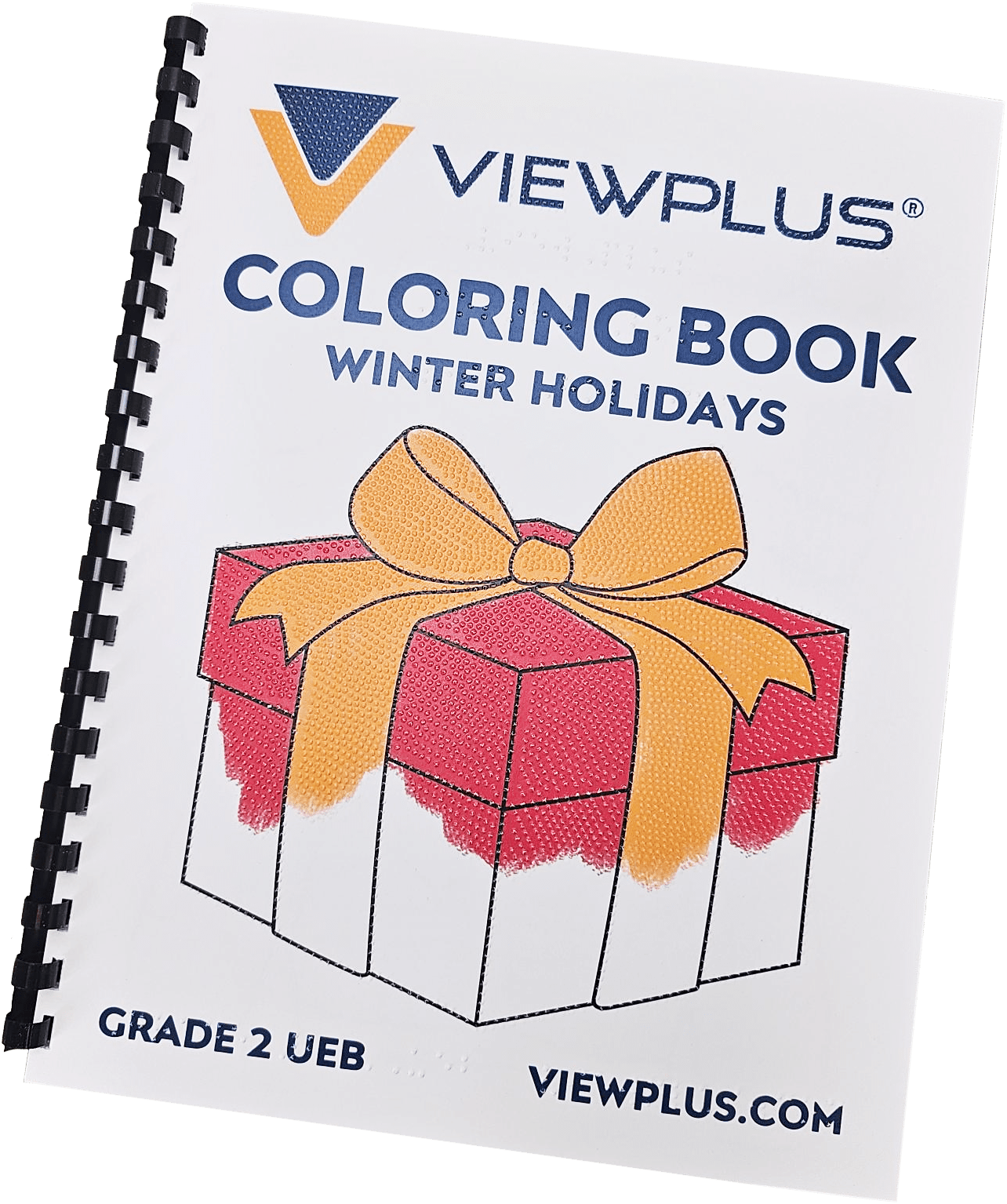 Tactile Coloring Book Volume 3 Winter Holidays ViewPlus