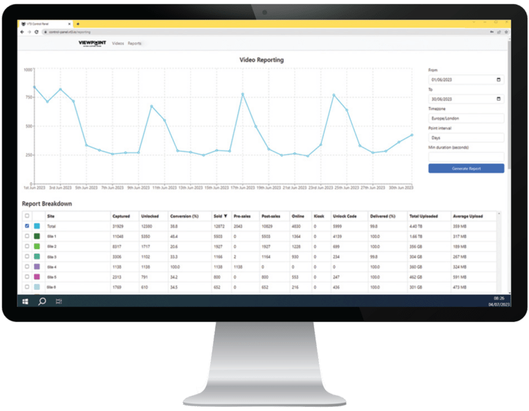 Control Panel Viewpoint Videos Ltd