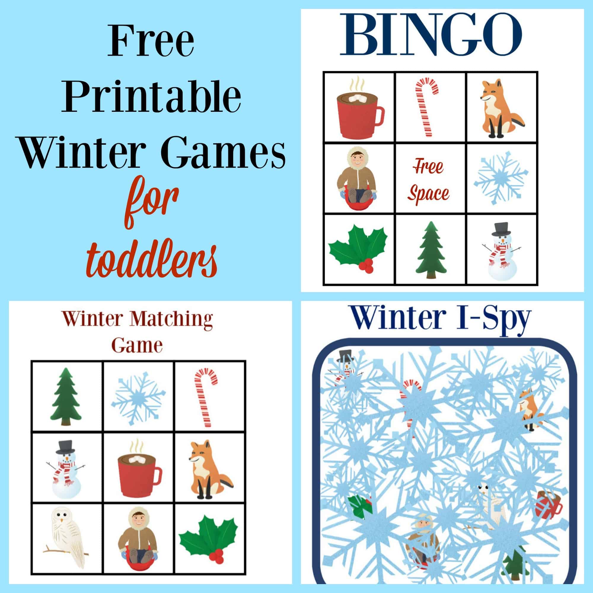 Printable Winter Games for Toddlers Views From a Step Stool