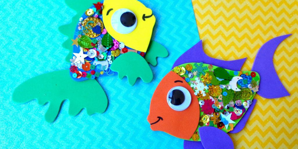 Confetti Fish Craft for Kids Views From a Step Stool