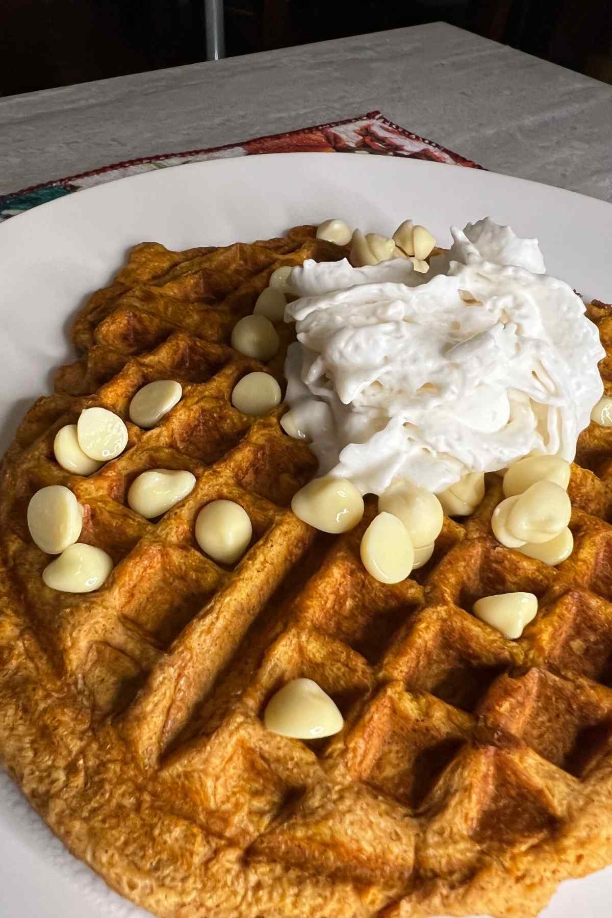 Pumpkin Kodiak protein waffles • Views From Here